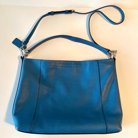 Coach | Large Scout Turquoise Leather Hobo Handbag - Picture 3 of 13